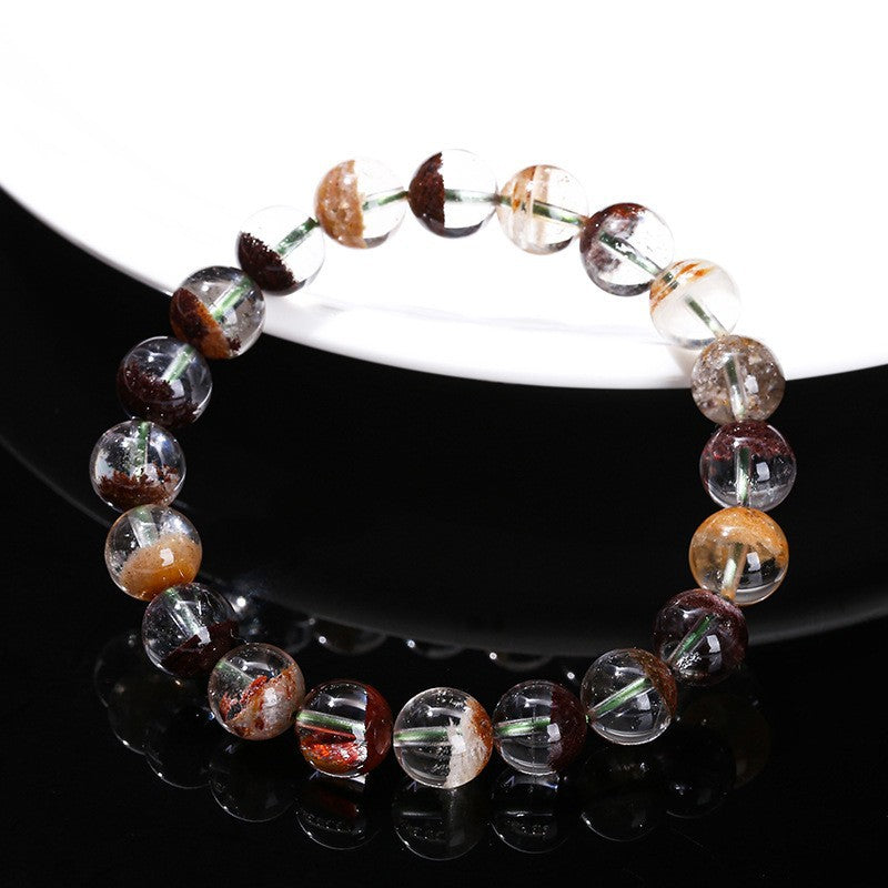 Women's & Men's Jewelry Green Phantom Quartz Yarn Crystal Cornucopia Bracelets