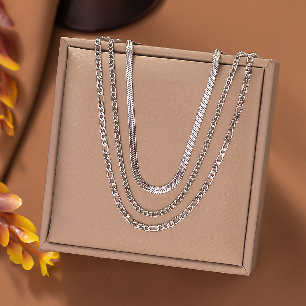 Fashion Simple Love Stainless Steel Ornament Necklaces