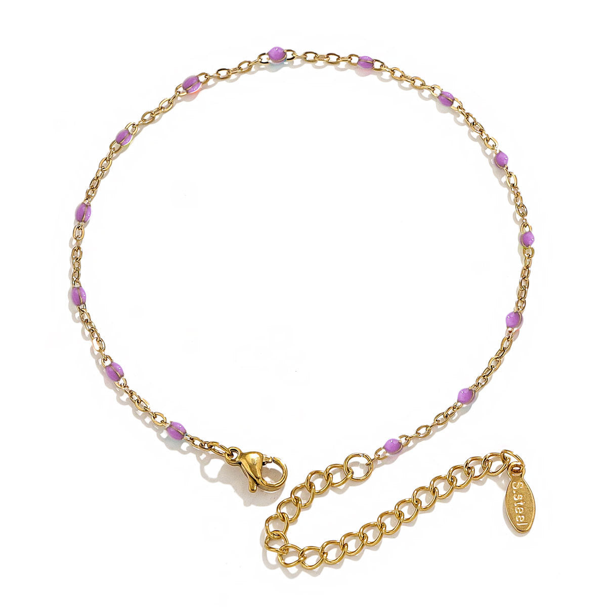 Niche Design Stainless Steel Enamel Cross Chain Bracelets