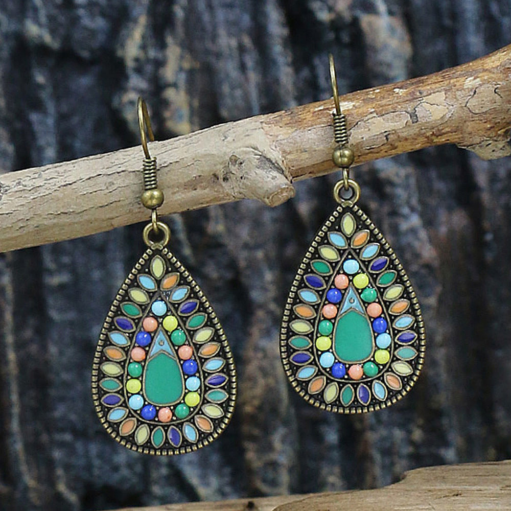 Bohemian Drop-shaped Elegant Slim Drop Oil Rings