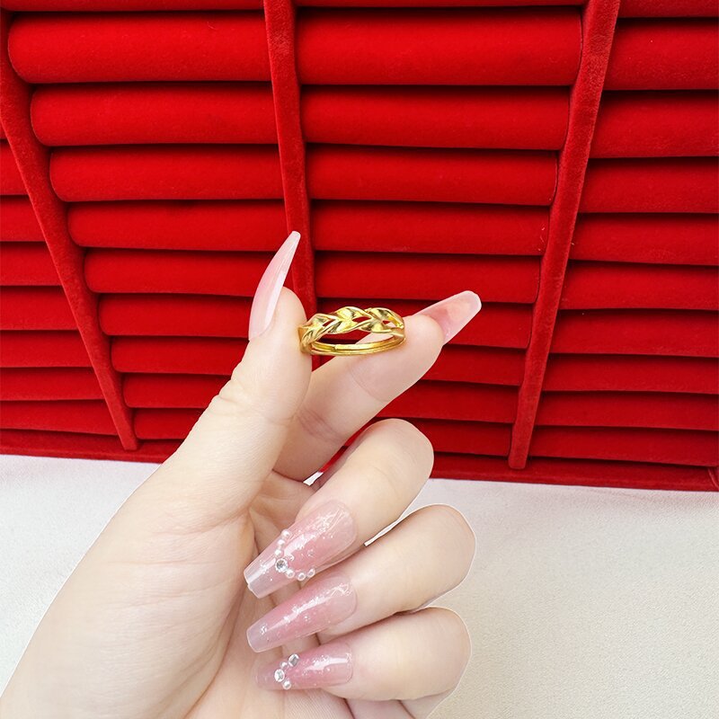 Light Luxury Design Real Bronze Open Rings