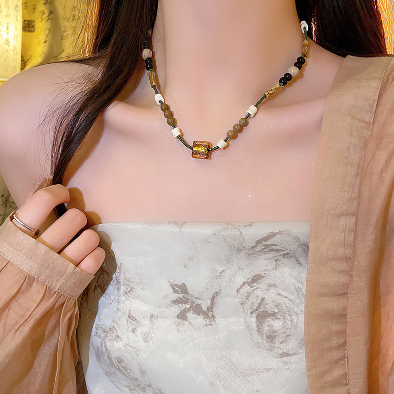 Women's Style Butterfly National Fashion Simple Retro Beaded Necklaces