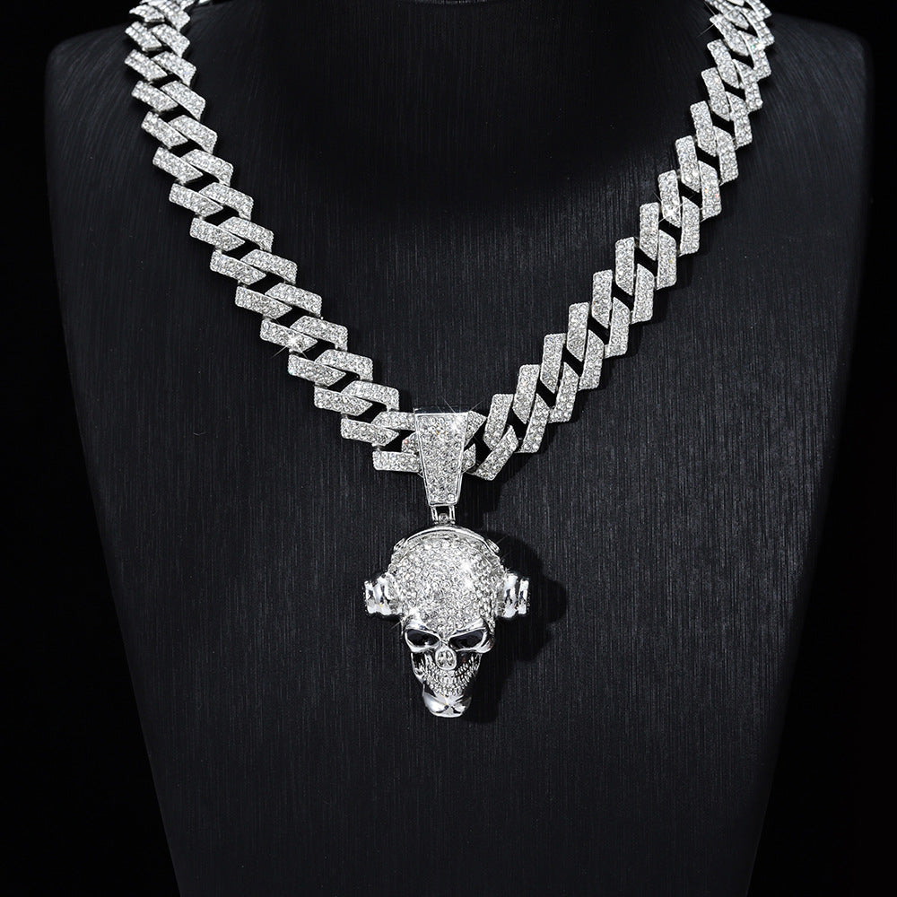 Personalized Skull Alloy Cuban Link Chain Necklaces