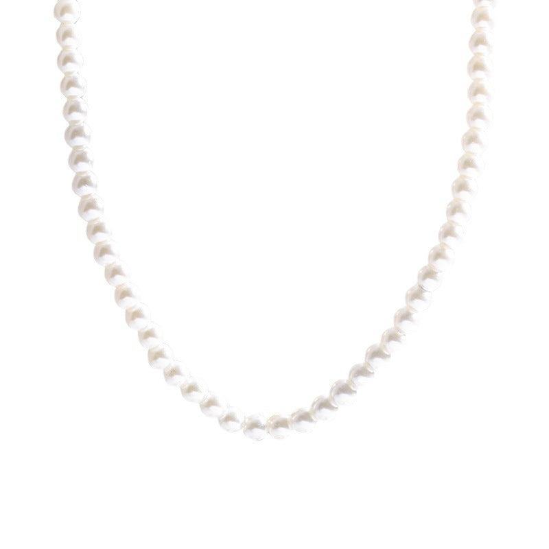 Women's Magnetic Buckle Perfect Circle Pearl Twin Necklaces