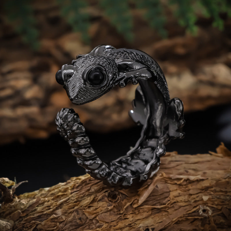 Gothic Lizard Cute Animal Hip Hop Rings