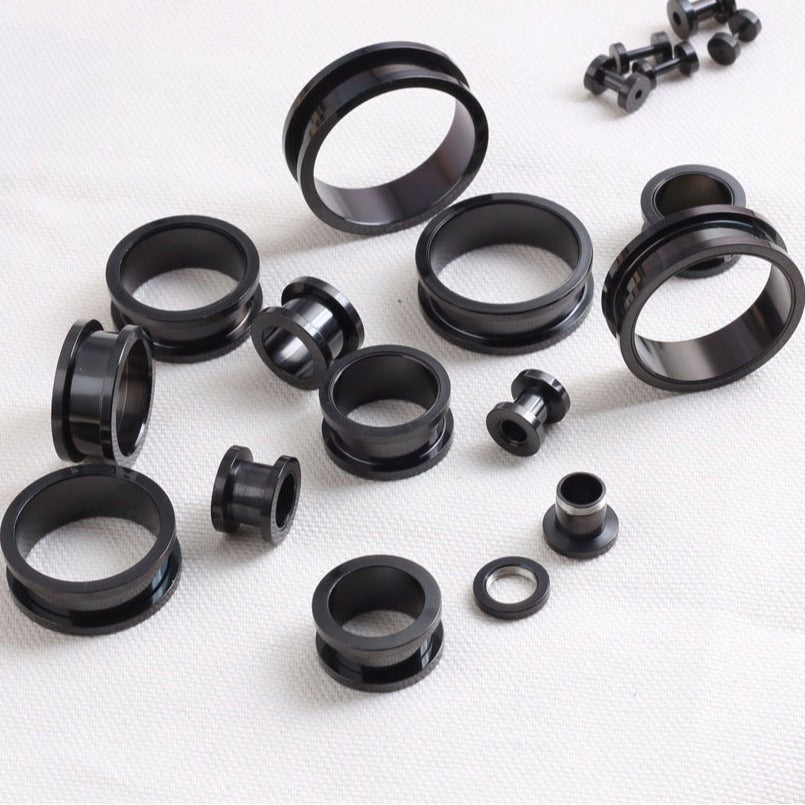 Titanium Steel Tide Hollow Cylinder Ear Extender Auricle Earrings