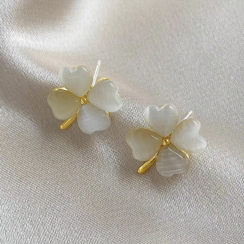 Opal Ear Clip Female Fresh Alloy Earrings