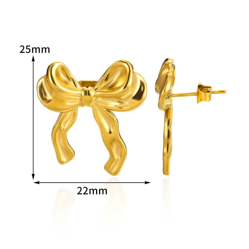 Stainless Steel Bow Jewelry Golden Suit Necklaces