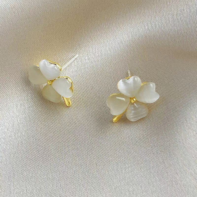 Opal Ear Clip Female Fresh Alloy Earrings