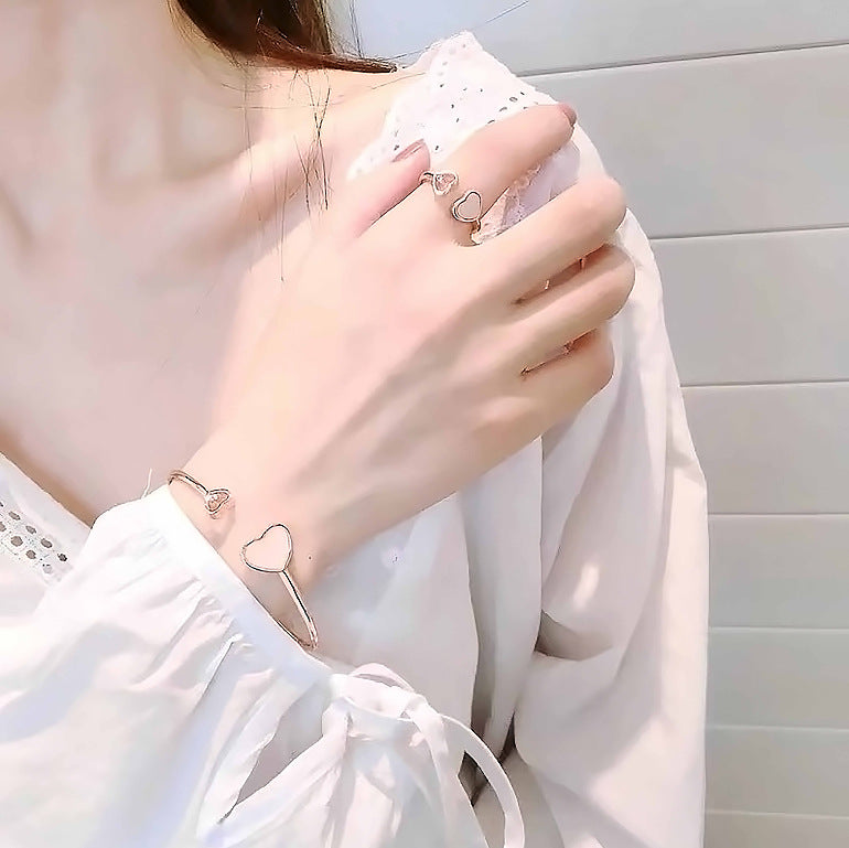 Fragrant Power Rose Gold Plated Peach Rings