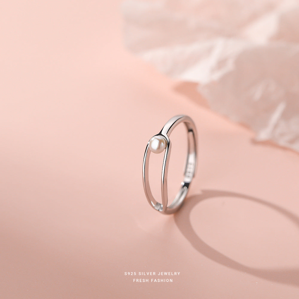 Design Female Special Interest Light Luxury Sense Index Finger Rings