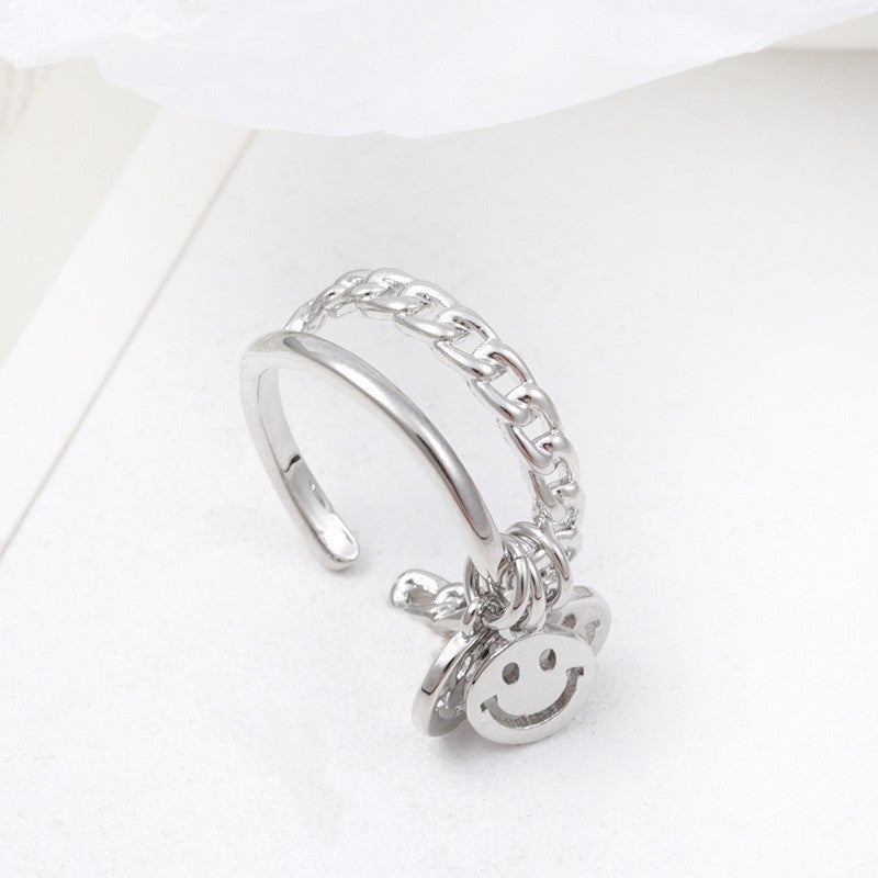 Micro Inlaid Zircon Pearl White Female Rings