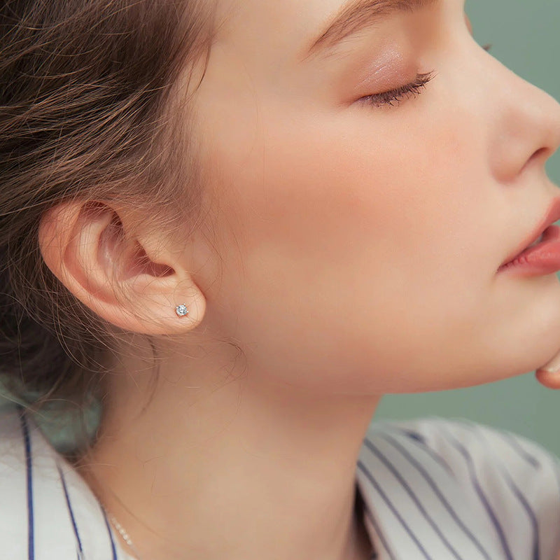 Diamond Thread Light Bead Ear Bone Earrings