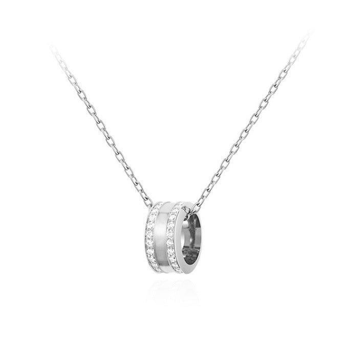 Micro Inlaid Zircon Titanium Steel No Fading Necklaces