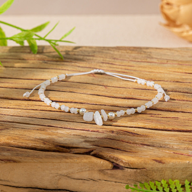 Women's Holiday Style Colorful Gravel Carrying Strap Niche Bracelets