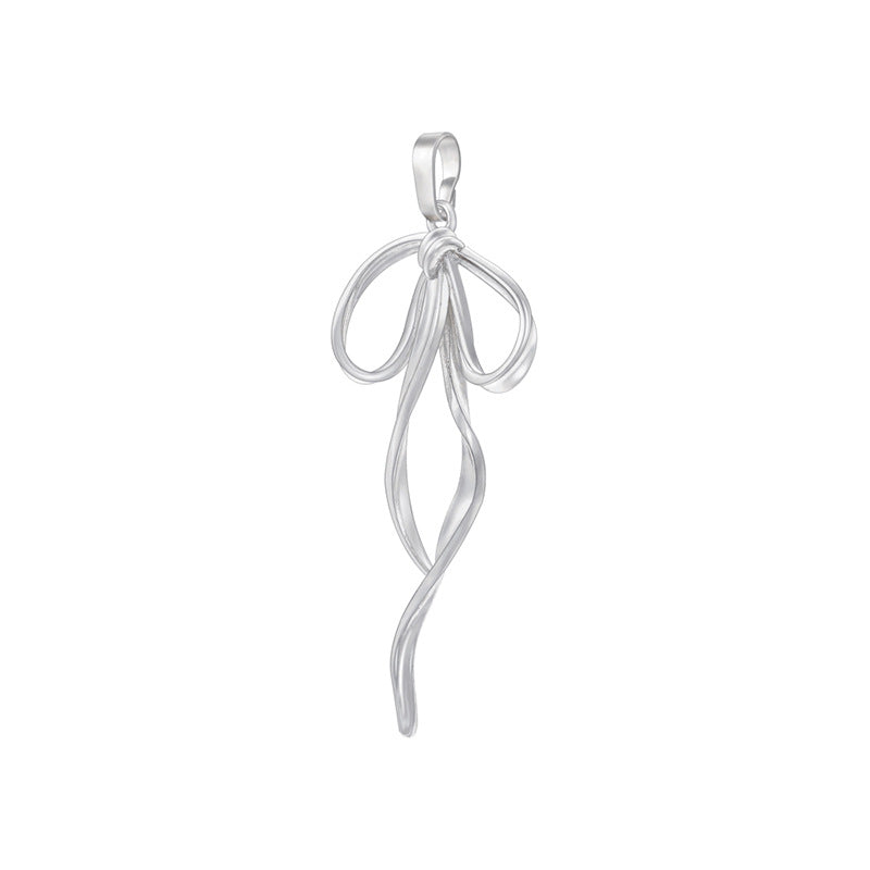 Inlaid Pearl Bow Niche Long Tassel Pendants