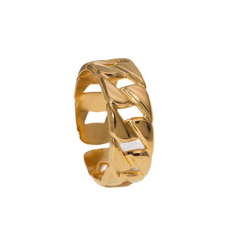 Women's & Men's Steel Chain Punk Hip Hop Personality Couples Rings
