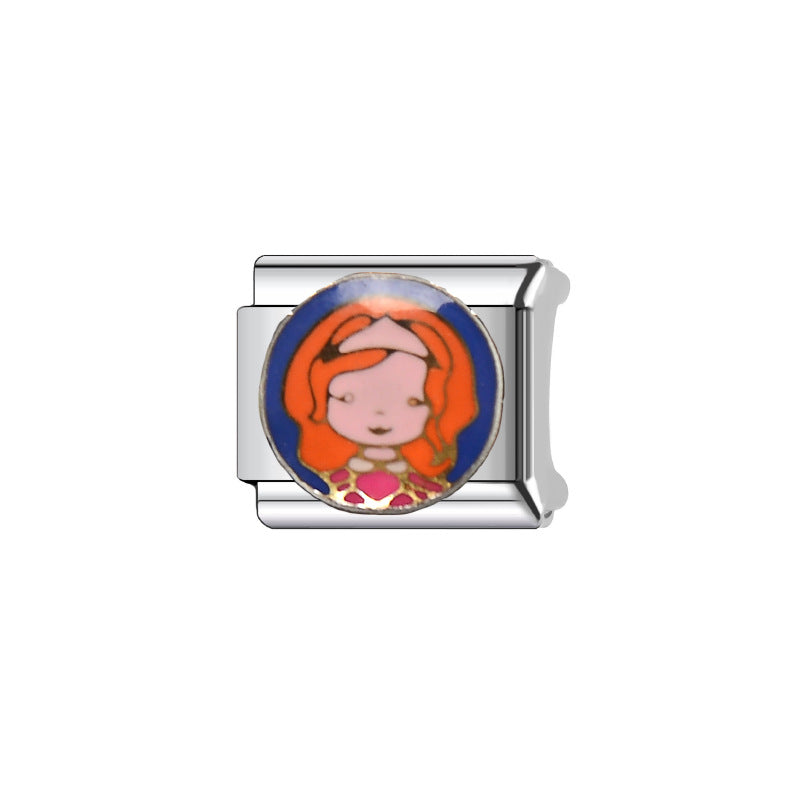 Character Pattern Module Ornament Accessories Stainless Bracelets