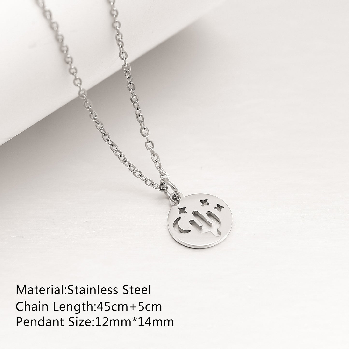 Women's Steel Simple Butterfly Clover Lucky Lotus Mushroom Clavicle Chain Color Necklace