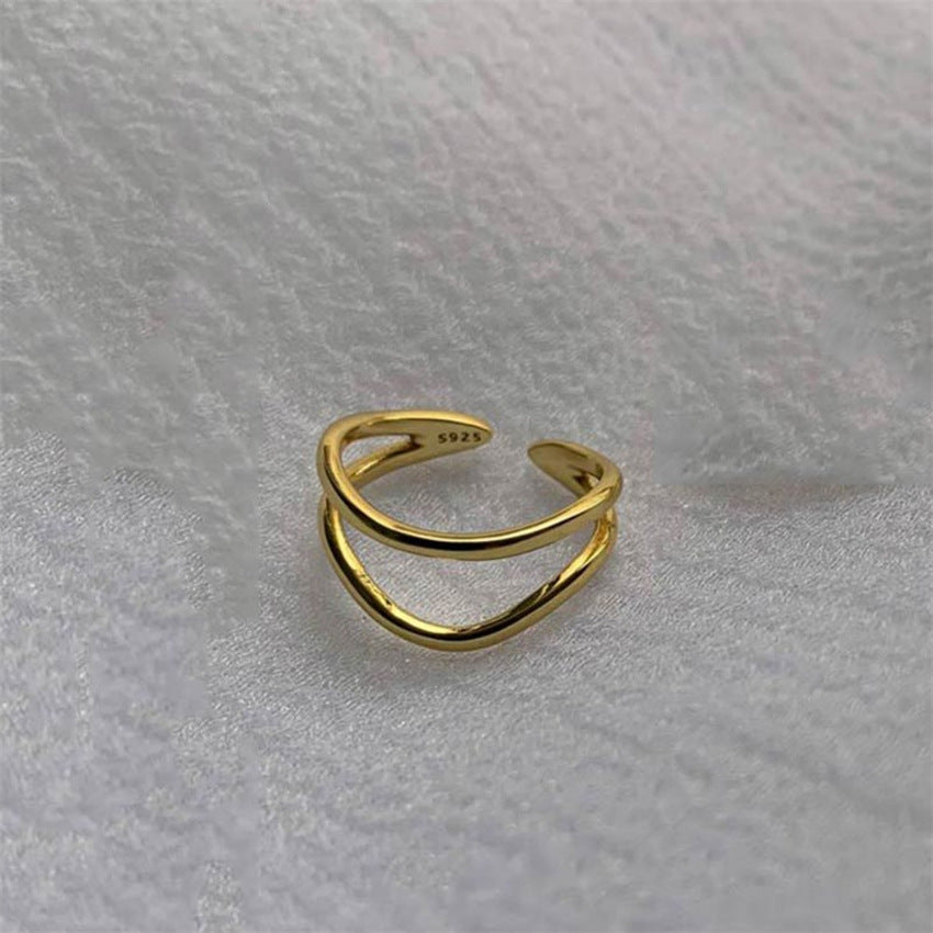 Sier Niche Gentle Natural Colored Gems Female Rings