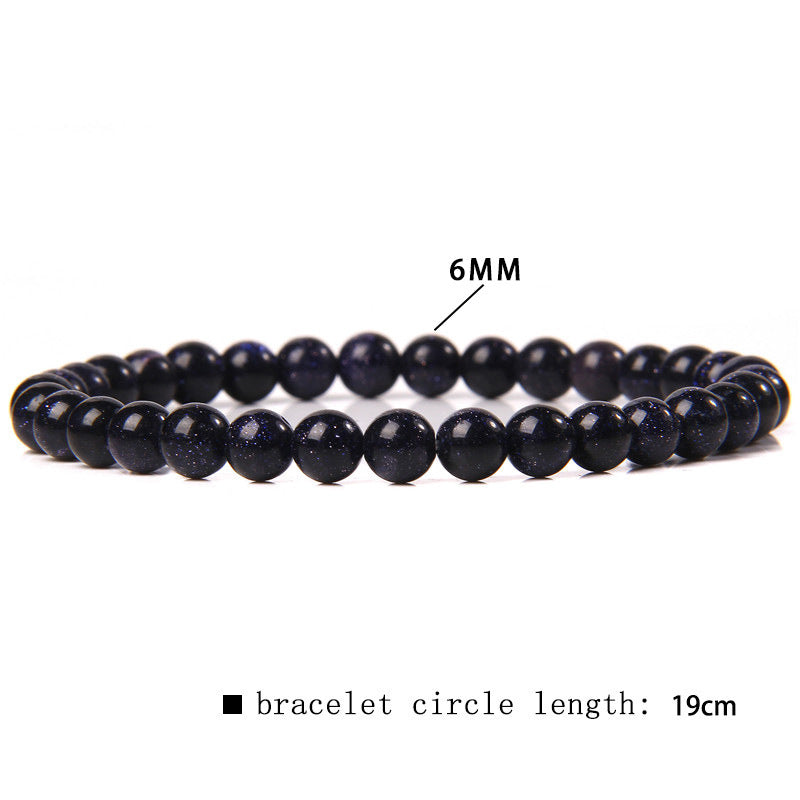 Women's & Men's Single Circle Beaded Natural Agate Stone Bracelets