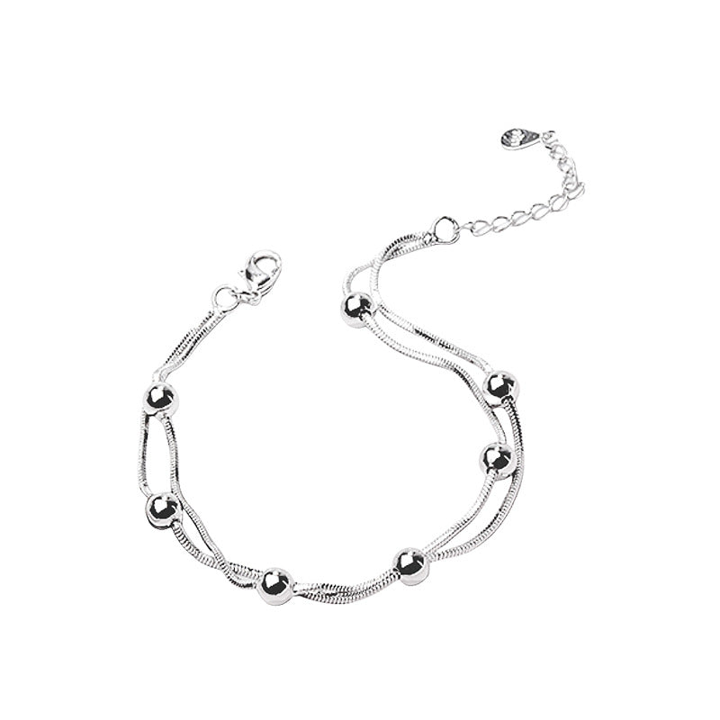 Women's Beads Simple Trendy Artistic Fresh Round Snake Bracelets