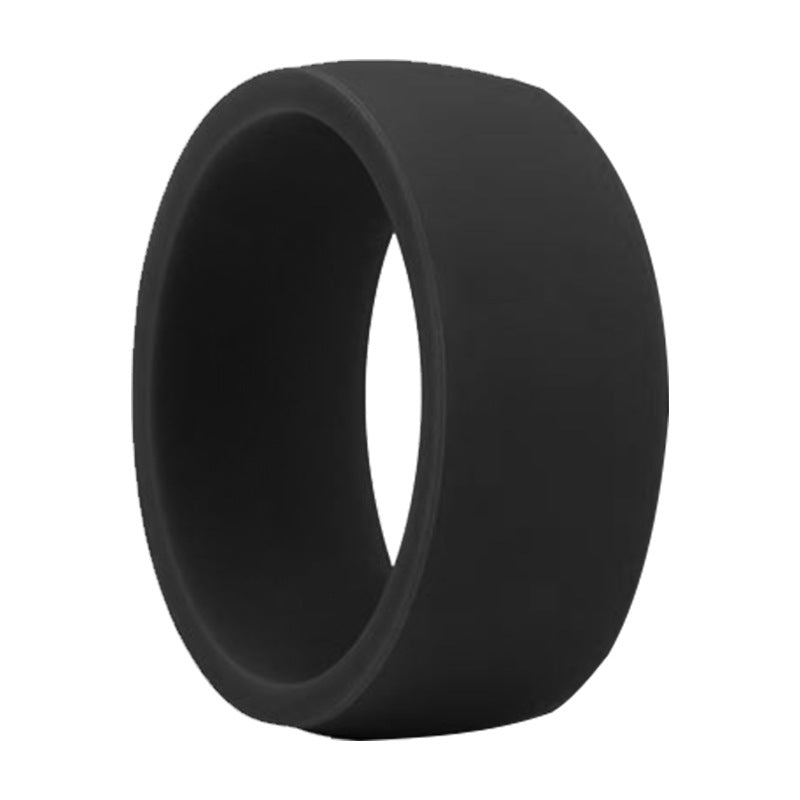 Men's Wide Flat Silica Gel Personalized Silicone Rings
