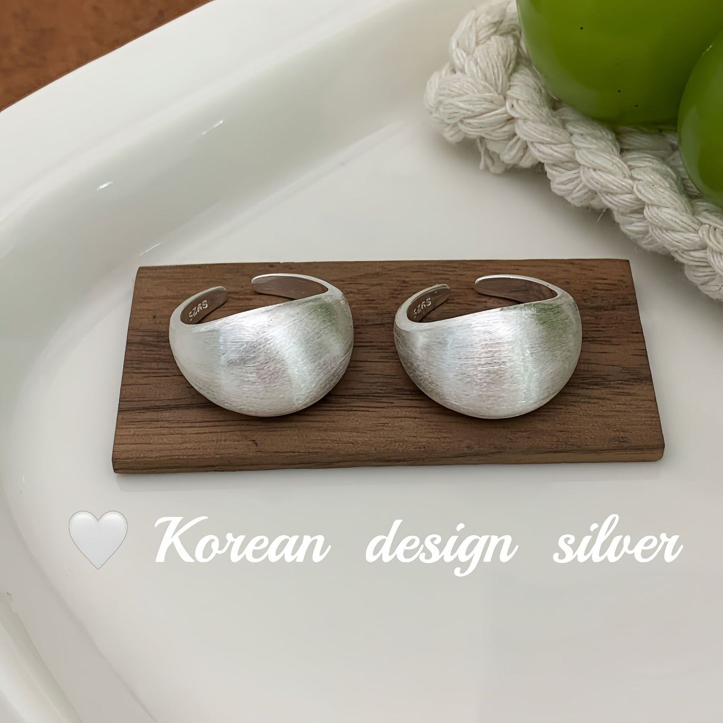 Sterling Sier Simple Niche High Sense Rings