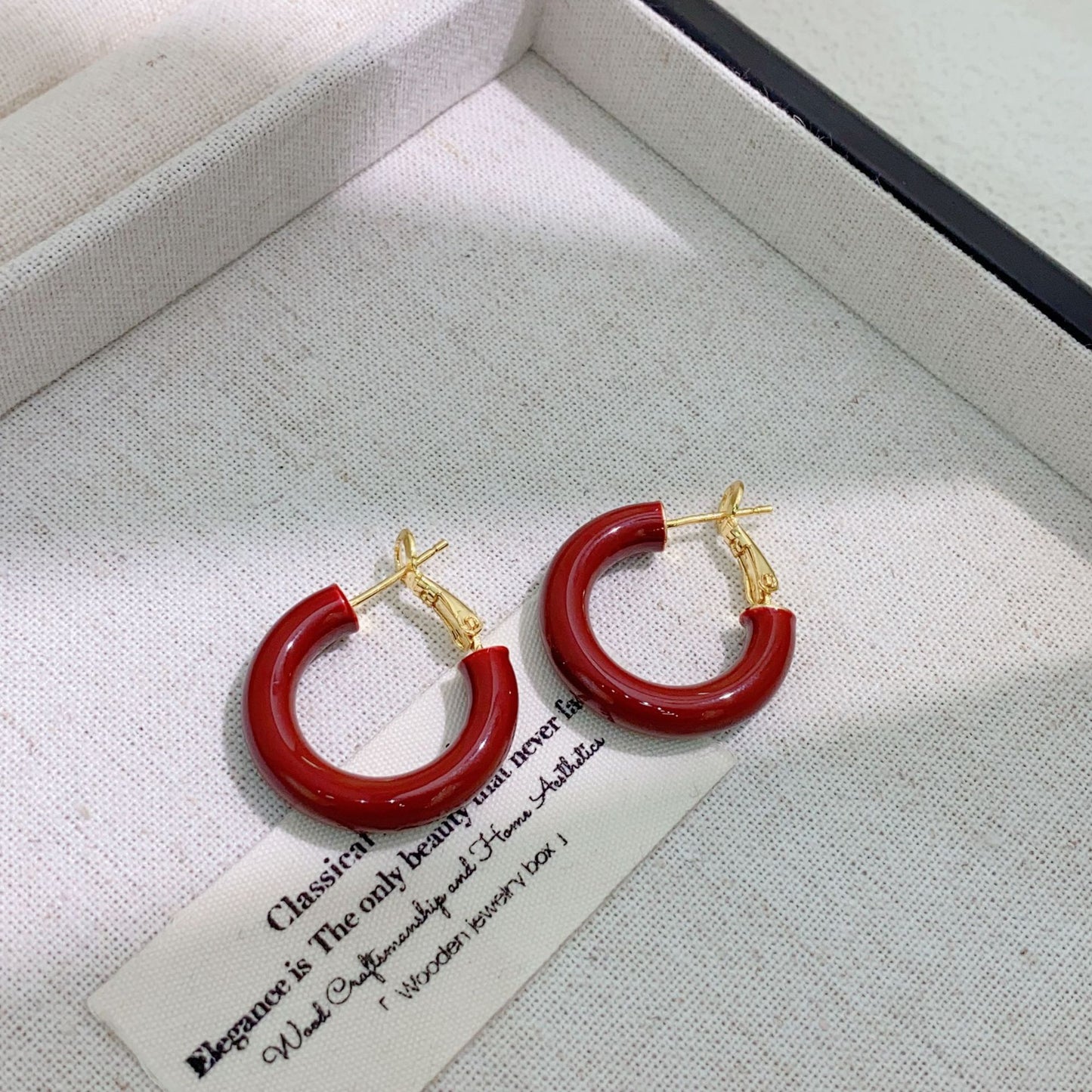 Enamel Drip Glazed Ear Mild Luxury Earrings