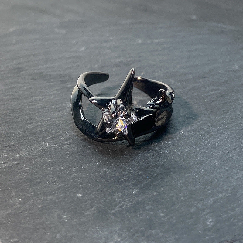 Asterism High Sense Dark Style Female Trendy Rings