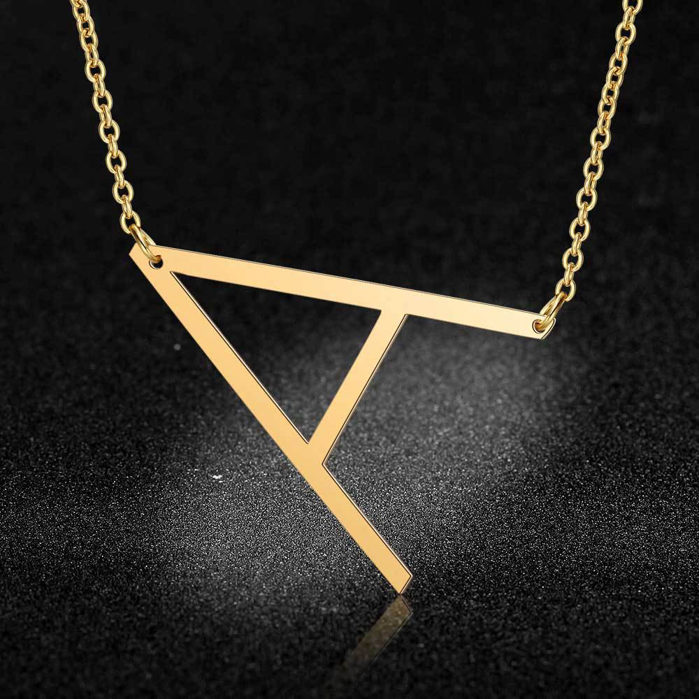 Letter Titanium Steel Female Name Initial Necklaces