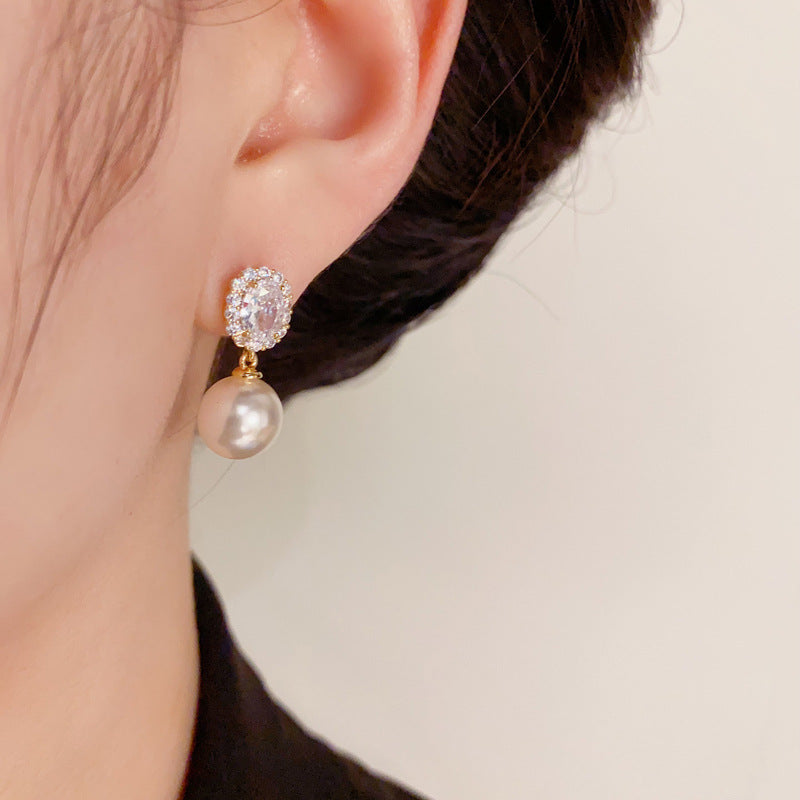 Blue Gem Pearl Gentle Stylish High Rings