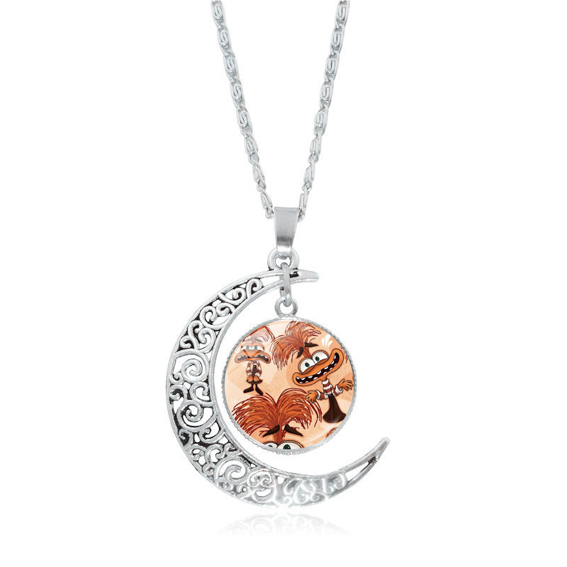 Brain Secret Team Time Gem Cabochon Necklaces