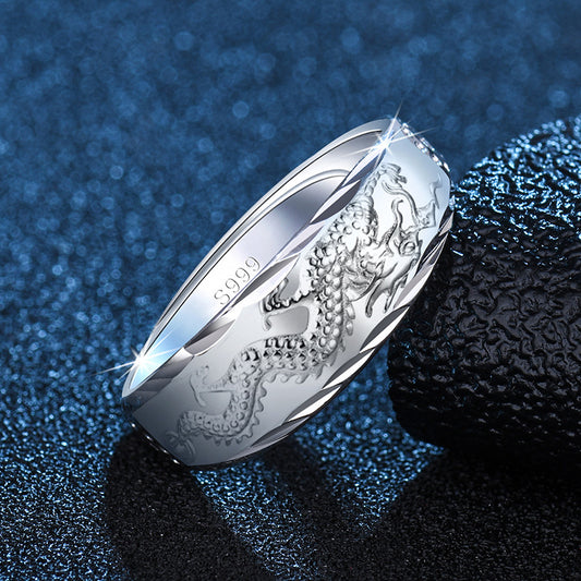 Men's Style Sier-plated For Single Unique Hipster Rings