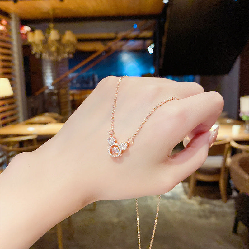 Fashion Mouse Head Female Light Luxury Temperament Smart Pendants