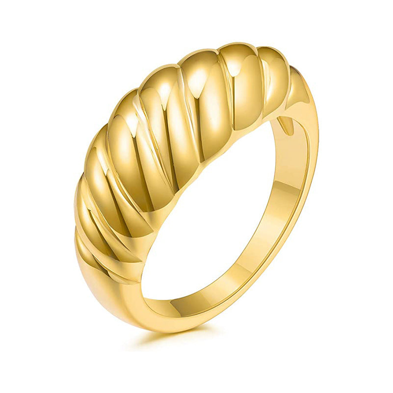 Star Twist Thread Horn Bread Creative Rings