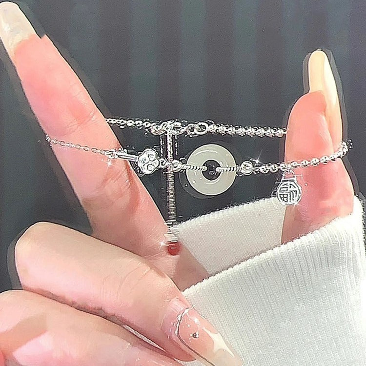 Peace Buckle Jade Chinese Style Light Luxury Bracelets