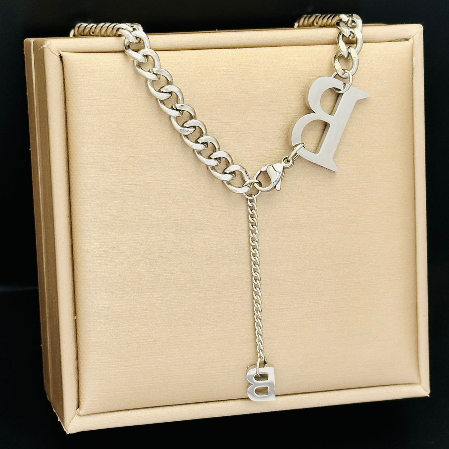 Women's & Men's Personalized Hip Hop Trendy Big Letter Necklaces