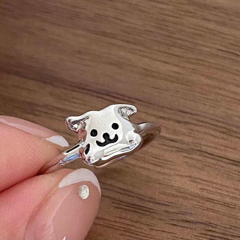 Cute Cartoon Puppy Female Chinese Zodiac Dog Rings