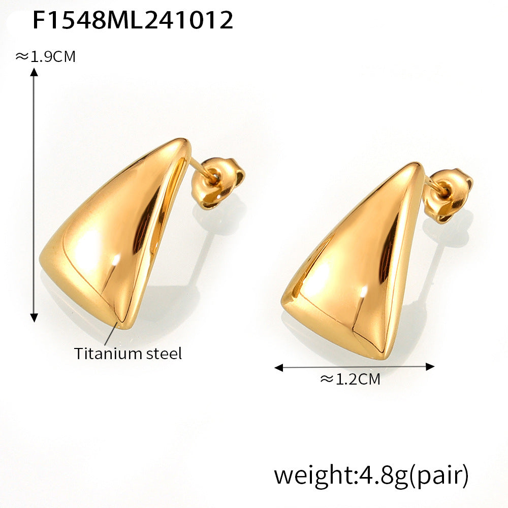 Geometric Triangle Titanium Steel Ear Special Interest Light Earrings