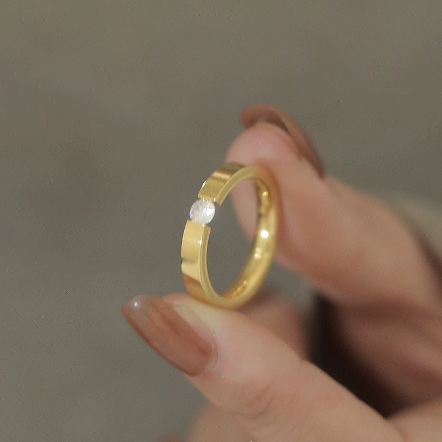 Women's & Men's Shop Alluvial Color Card Home Couple Closed Mouth Rings