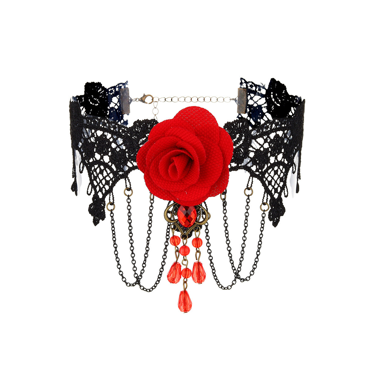 Style Lolita Gothic Lace Rose Niche Necklaces
