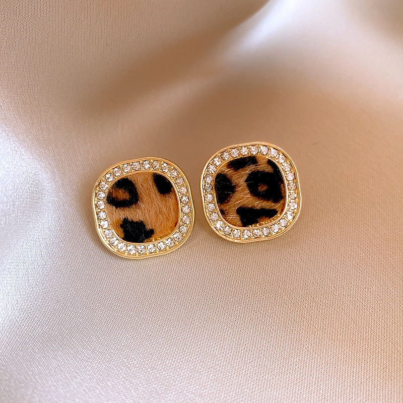 Sier Geometric Niche Design Elegant High-grade Earrings