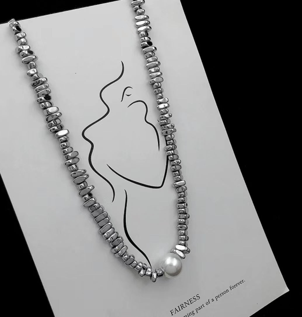 Women's Sier Irregular Design Clavicle Chain Fashion Necklaces