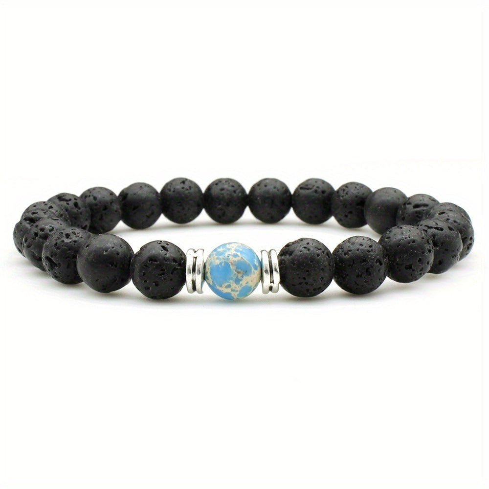 Women's & Men's Volcanic Rock Yoga Wheel Handmade Bracelets