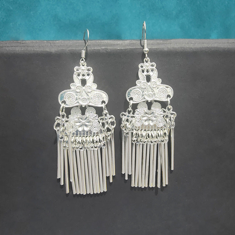 Personality Horn Bloom Vintage Eardrops Yi Earrings