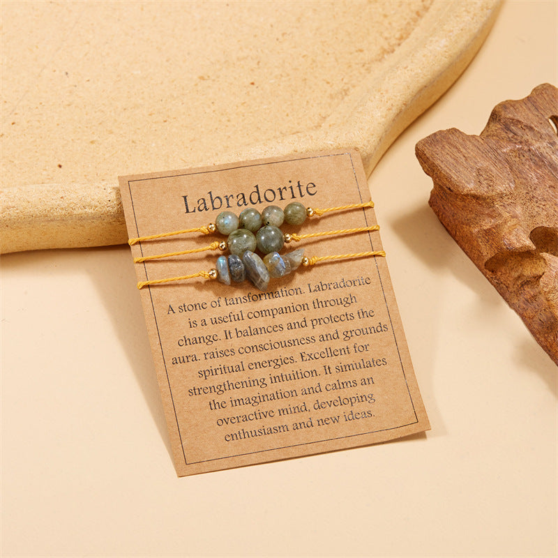 Stone Suit Citrine Amethyst Gravel Beaded Bracelets