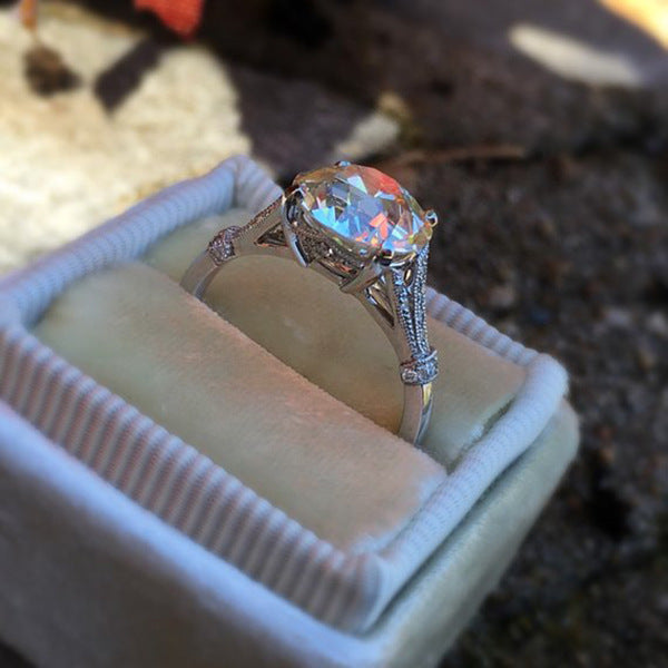 Sky Rose Gold White Round Diamond Suitable For Rings