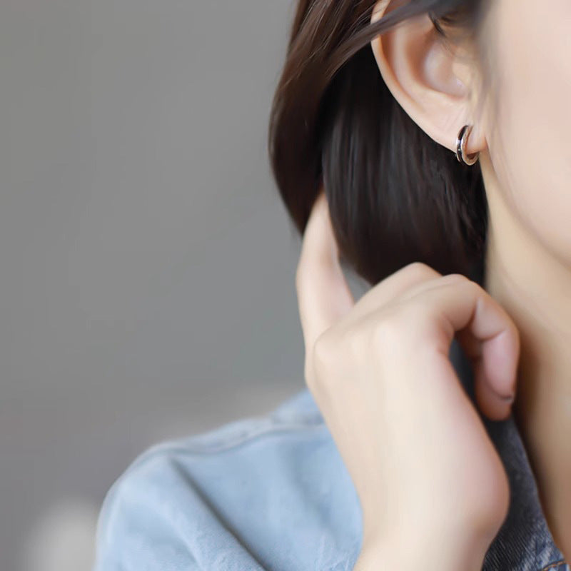 Black Ear Mosquito Coil Clip No Pierced Female Painless Earrings