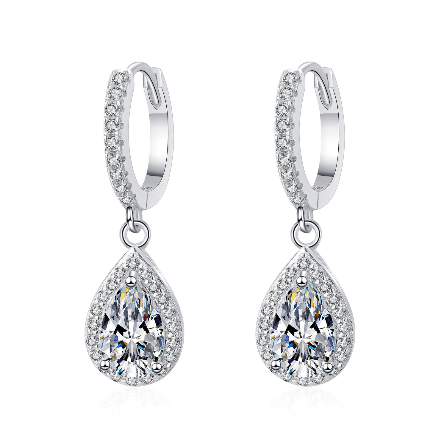 Women's Sterling Sier Moissanite Ear Clip Gold Rings